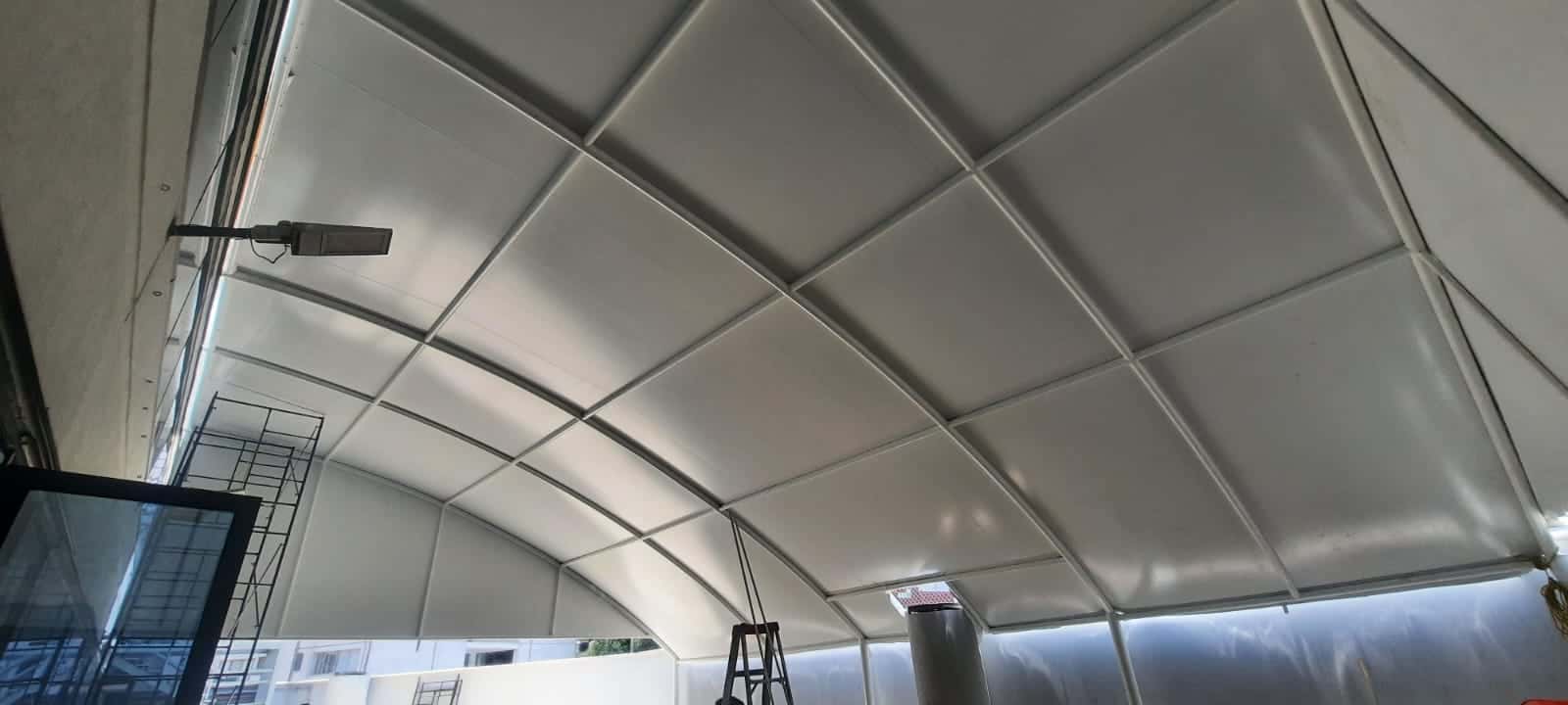 Lona de alta resistencia utilizada en el proyecto del Tribunal Electoral.