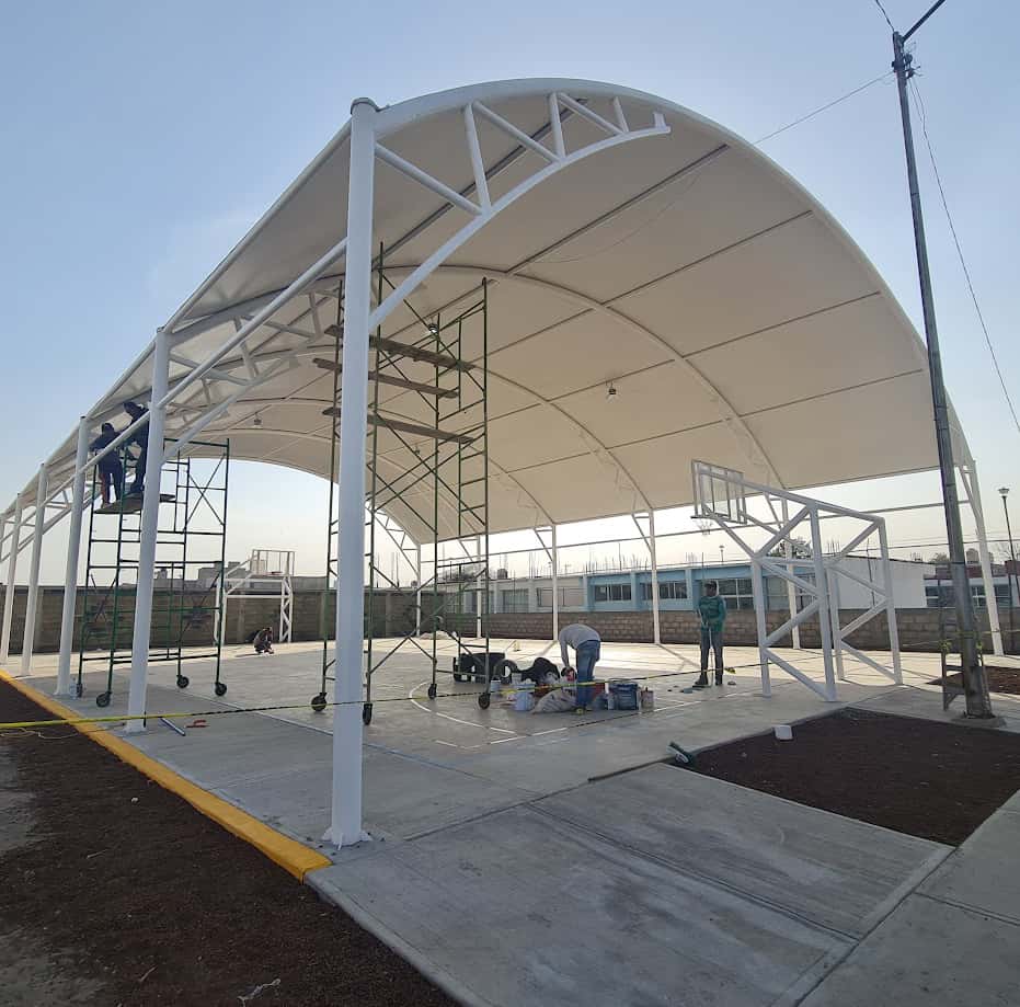 Panorámica del espacio deportivo techado, un beneficio para la comunidad de Olmos.